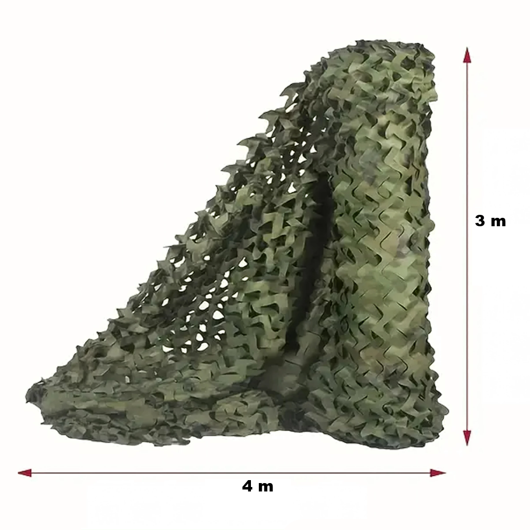 Plasa de camuflaj, Zola, rezistenta la apa, poliester oxford, 3 x 4 m, usor de instalat, verde Plasa de camuflaj, Zola, rezistenta la apa, poliester oxford, 3 x 4 m, usor de instalat, verde